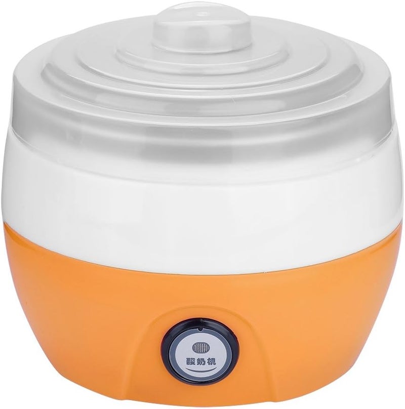 woobles آلة الزبادي الرقمية 1 لتر من الفولاذ المقاوم للصدأ، صانع الزبادي DIY، لطبخ المنزل (برتقالي) - Image 1
